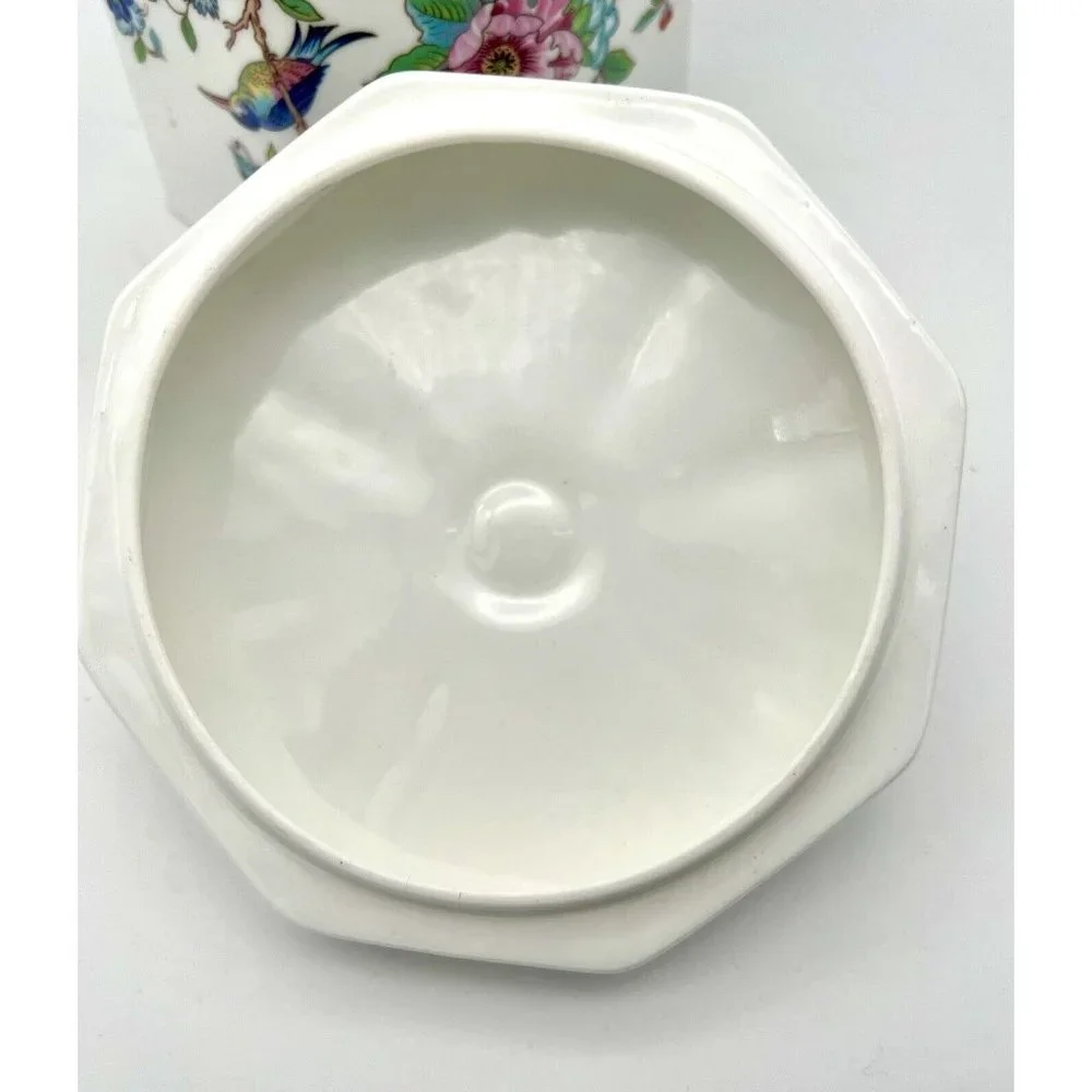 Vintage Aynsley Pembroke Biscuit Jar Barrel Canister Candy Discontinued Octagon - Picture 6 of 8